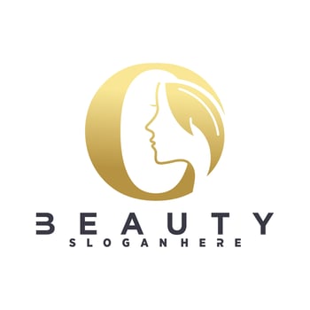 Letter O Beauty Face Logo Design Template Inspiration vector