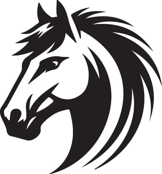 Horse head silhouette artwork vector