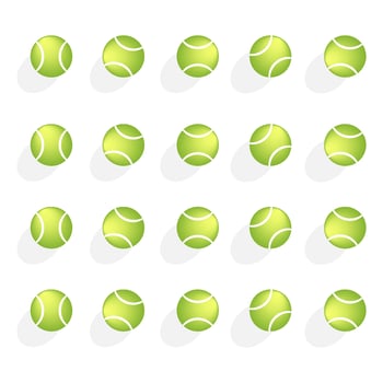set tennis ball. illustration vector