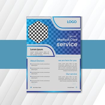 doctor flyer design for medical vector