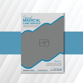 creative medical flyer design template vector