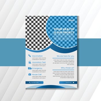 corporate medical flyer design template vector