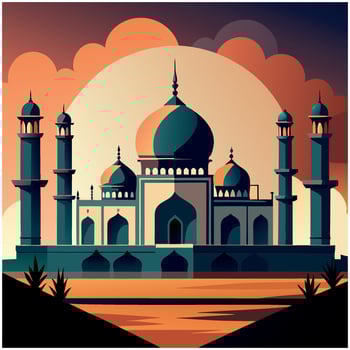 Mosque design Free Background vector