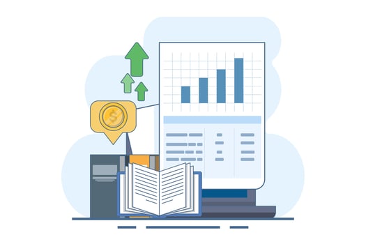 investment education concept, financial character empowerment. Financial education abstract illustration set. Budgeting skills, investment knowledge metaphor, flat illustration. vector
