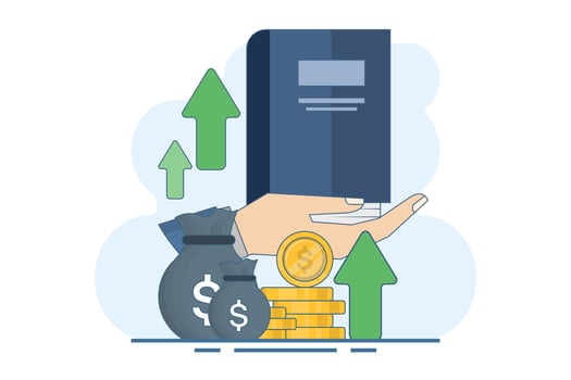 Financial literacy concept, investment education, financial empowerment. financial education. Budgeting skills, investment knowledge metaphor, flat illustration on background. vector