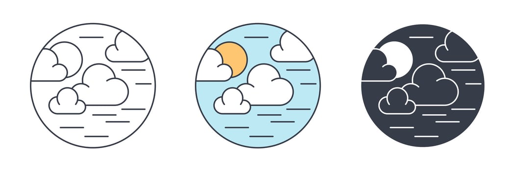 Clouds icon symbol illustration isolated on white background vector
