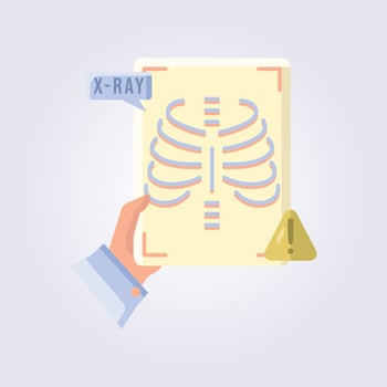 X-ray test illustration design flat icon for medical template element design vector