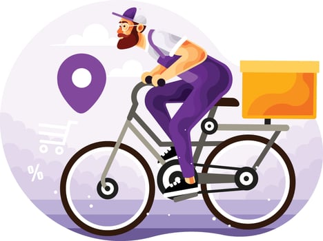 Bicycle Delivery Service illustration vector