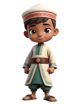 3d illustration of a child celebrating islamic eid png