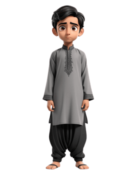 An animated boy in a traditional indian outfit png