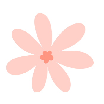 pink flower hand draw In Flat Design spring beautiful flowers png