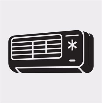 High-Quality Air Conditioner Silhouette Illustration vector