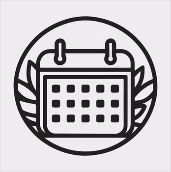Elegant Calendar Silhouette for Graphic Design vector