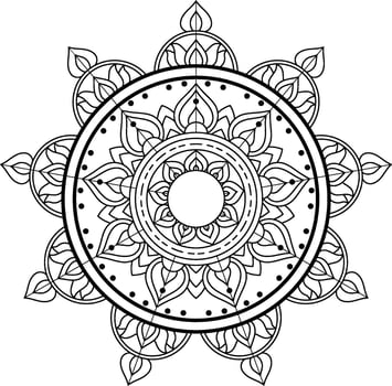 Beautiful Floral Mandala design, Creative ornamental decorative element in circle shape. black mandala circles Abstract mandala banners vector