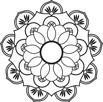 Beautiful Floral Mandala design, Creative ornamental decorative element in circle shape. black mandala circles Abstract mandala banners vector
