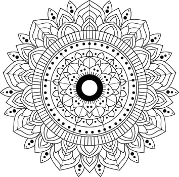 Beautiful Floral Mandala design, Creative ornamental decorative element in circle shape. black mandala circles Abstract mandala banners vector