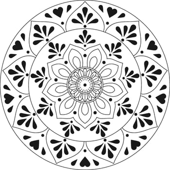 Beautiful Floral Mandala design, Creative ornamental decorative element in circle shape. black mandala circles Abstract mandala banners vector