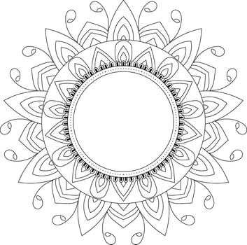 Beautiful Floral Mandala design, Creative ornamental decorative element in circle shape. black mandala circles Abstract mandala banners vector