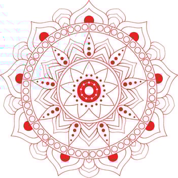 Decorative mandala on white background Circular Flower Mandala on White Free Mandala pattern art background Black and White vector