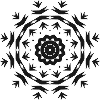 Decorative mandala on white background Circular Flower Mandala on White Free Mandala pattern art background Black and White vector