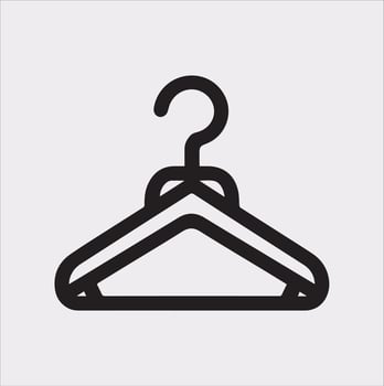 Creative Hanger Silhouette for Logos and Branding vector