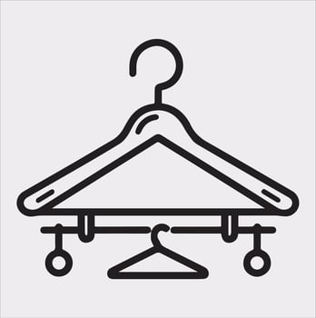 Contemporary Hanger Silhouette for Fashion Graphics vector