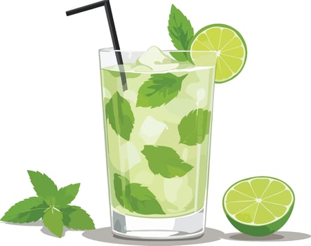 Mojito Illustration Isolated on White Background vector