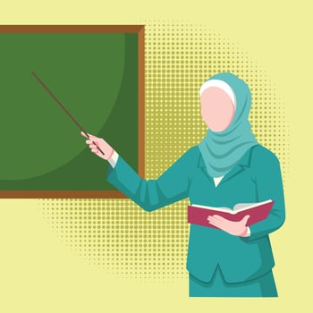 teacher art design ilustration vector