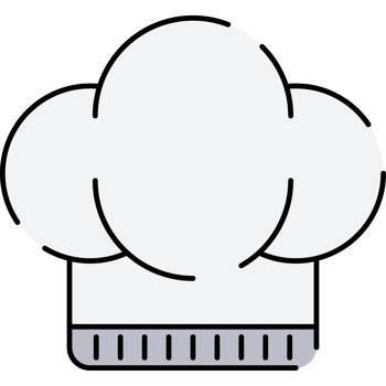 Chef's Hat Illustration in Flat Style png