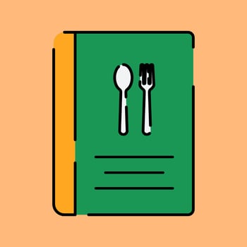 Recipe Book Illustration in Flat Style vector