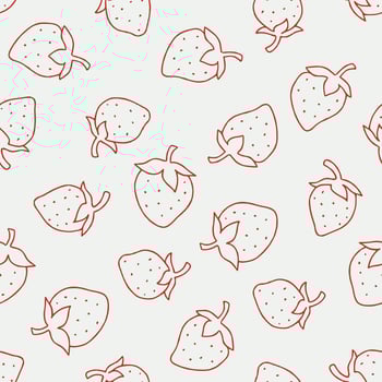 Outline Strawberry Seamless Pattern illustration for Print, Wallpaper, Decoration. vector