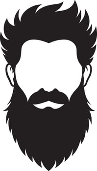 a man with a beard and mustache on a white background vector