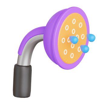 Shower 3D Icon. bath shower 3d icon png