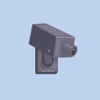 wall CCTV in flat design. vector