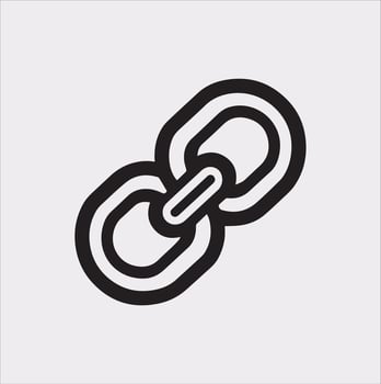 High-Quality Single Link Icon in Silhouette on White Background vector
