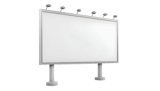 Blank billboard on transparent background png