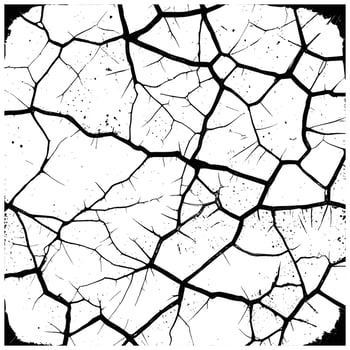 Cracked Black and White Texture Design vector