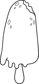 Outline ice cream on stick png