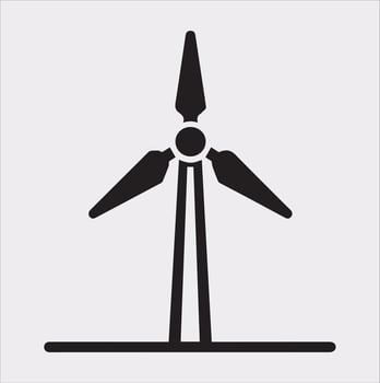 Download Wind Power Icon Silhouette Illustration for Eco Projects vector