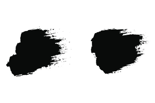 Paint brush stroke set, grungy ink brush stroke, colorful dirty brush stroke vector