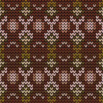 seamless knitted pattern with stripes vector