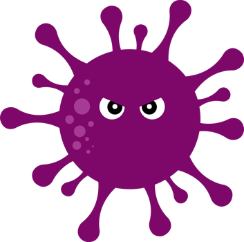Monkeypox virus cartoon illustration png