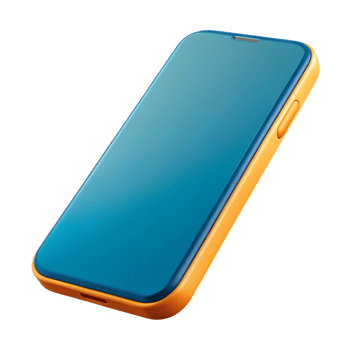 3d render style, smartfone, isolated on transparent background png