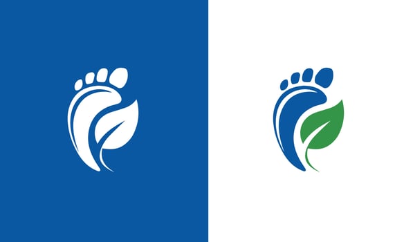 Women Foot logo inspiration and leaf logo. premium . Pro vector