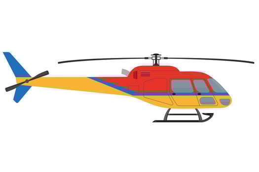 helicopter flat style illustration isolated on white background vector