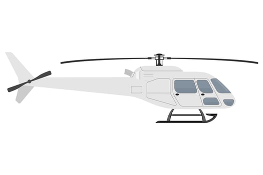 helicopter flat style illustration isolated on white background vector