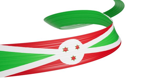 3d Flag Of Burundi 3d Wavy Shiny Burundi Ribbon 3d illustration png