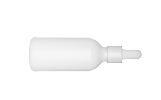 3d White Blank Cosmetic Oil Dropper Bottle With Cap, Serum Dropper Packaging Mockup, 3d Illustration png