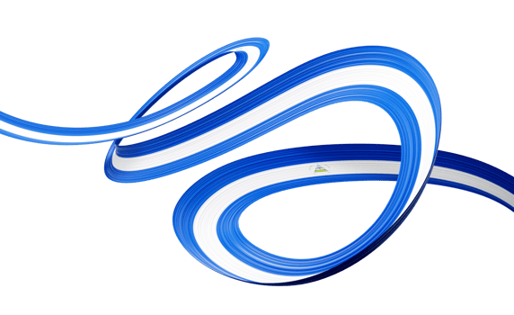 3d Flag Of Nicaragua 3d Shiny Waving Nicaragua Ribbon Flag 3d Illustration png