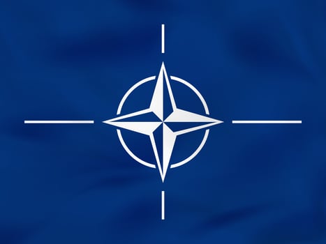 Nato waving flag. Nato national flag background texture. vector